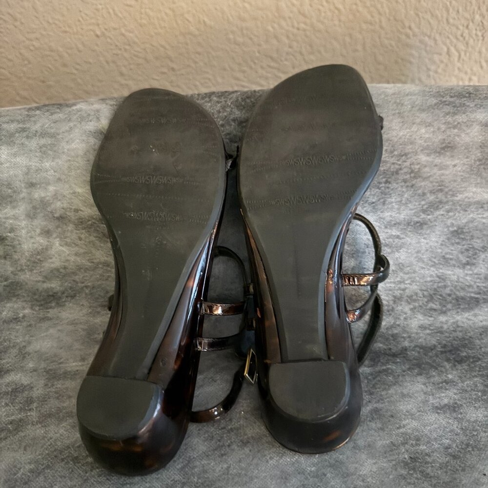 Stuart Weizman Strappy Sandal With Tortoise Shell - image 2